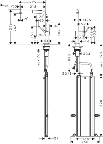 Hansgrohe Talis M M5414 SPTM 270 1j AZA Sbox chr.