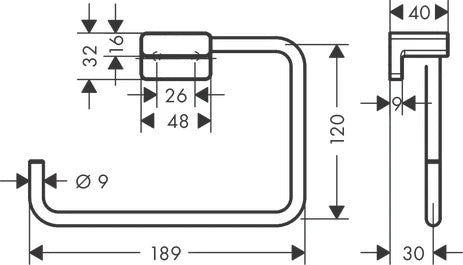 Hansgrohe AddStoris anneau porte-serviette BBR