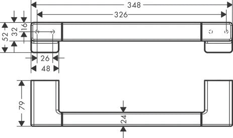 Hansgrohe AddStoris poignée de bain blanc mat