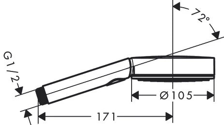 Hansgrohe Pulsify Select S 105 douchette 3 jets Relaxation - bronze brossé