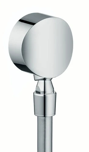 Hansgrohe FixFit S coude de raccordement mural 1/2 - chromé - avec articulation sphérique et clapet anti-retour
