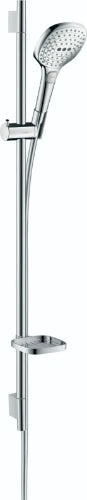 Hansgrohe Unica S Puro set de douche Select E 120 3 jets 90CM  chromé avec barre murale, porte-savon et flexible 160cm