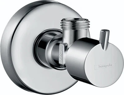 Hansgrohe robinet d'arrêt équerre 1/2 X 10MM chromé avec rosace chromée 54MM