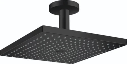 Hansgrohe Raindance E douche de tête montage au plafond 300 MM - 300 MM o noir mat 1 jet avec bras de douche