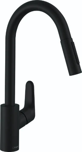 Hansgrohe Focus mitigeur cuisine Comfortzone 240 noir mat pivotable 150 degrés