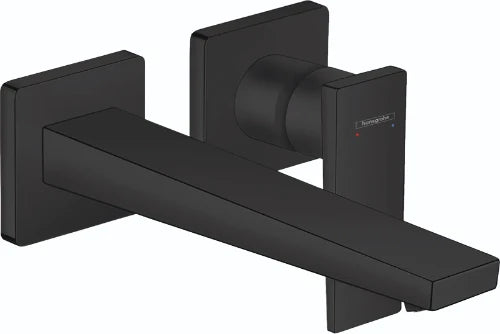Hansgrohe Metropole set de finition noir mat lavabomuurmitigeur - bec 22,5CM
