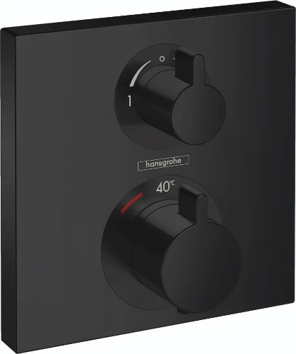 Hansgrohe Ecostat Square set de finition carré avec 2 fonctions - noir mat