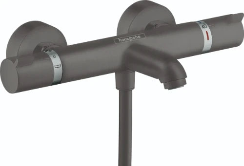 Hansgrohe Ecostat Comfort rob. thermost. bainapparent noir chromé brossé uitsailli 177 mm