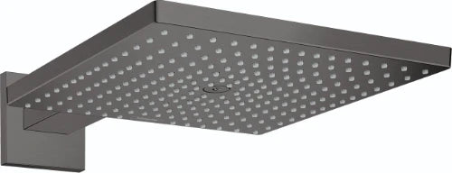 Hansgrohe Raindance E douche de tête mural 300 MM - 300 MM o noir chromé brossé 1 jet avec bras de douche
