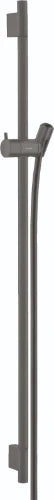 Hansgrohe Unica S Puro barre de douche 22 MM 900 MM  noir brossé barre de douche, flexible de douche, pièce coulissante