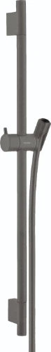Hansgrohe Unica S Puro barre de douche 22 MM 650 MM  noir brossé barre de douche, flexible de douche, pièce coulissante