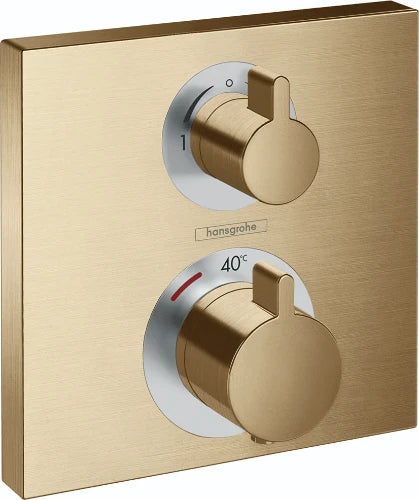 Hansgrohe Ecostat Square set de finition mural encastré bronze brossé 2 fonctions