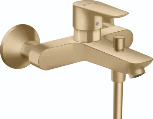Hansgrohe Talis E mitigeur bain apparent bronze brossé bec pour bain avec quickclean mousseur et inverseur
