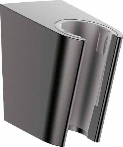 Hansgrohe Porter S support douchette pour flexibles de douche avec écrou conique noir brossé chromé