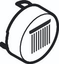Hansgrohe ET bouton-poussoir symbole douche de tête rain grand Edelmat