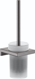 Hansgrohe AddStoris porte-brosse modèle mural noir chromé brossé
