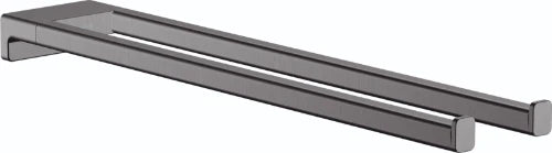 Hansgrohe AddStoris porte-serviette double noir chromé brossé
