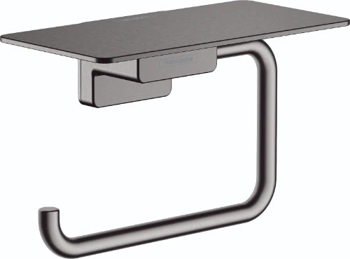Hansgrohe AddStoris porte-rouleau avec tablette noir chromé brossé