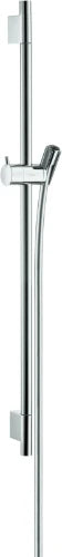Hansgrohe Unica S Puro barre de douche 22 MM 650 MM chromé barre de douche, flexible de douche, pièce coulissante