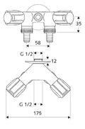 SCHELL Rob. de service COMFORT RV,1/2" F, avec raccrd au nez, chromé