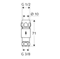 SCHELL Clapet antiretour simple pour robinet d'équerre, 3/8", chromé