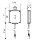 SCHELL Logement à piles universel 6 V 4 piles Alcaline type AA