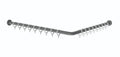 Normbau Nylon Care Tringle en angle pour rideau de douche avec anneaux, NY.DU-VST 781.020, a1/a2 = 900 mm, Blanc 019