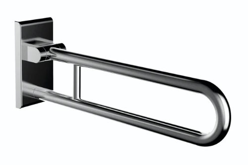 Normbau Inox Care Barre d'appui rabattable 2050070 vario, amovible, L = 900 mm, avec platine de fixation, Inox 009