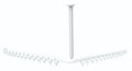 Normbau Nylon Care Rehausse plafond, a = 500 mm, Antibac, Blanc 019