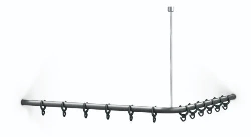 Normbau Cavere Tringles avec anneaux 7382090, 900 mm, Cavere® Blanc satiné 092