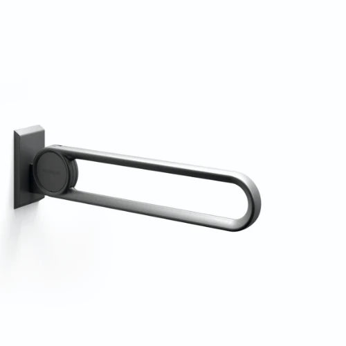 Normbau Cavere Barre d'appui rabattable vario 7447020, amovible, L = 725 mm, avec platine de fixation, Cavere® Blanc satiné 092
