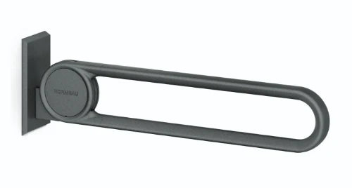 Normbau Cavere Barre d'appui rabattable vario 7447130, amovible, L = 850 mm, sans platine de fixation, Cavere® anthracite métallisé 095