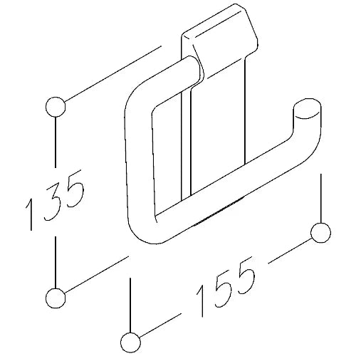 Normbau Nylon Care Porte-rouleau, NY.PRH 74, 135 x 155 mm, Blanc 019
