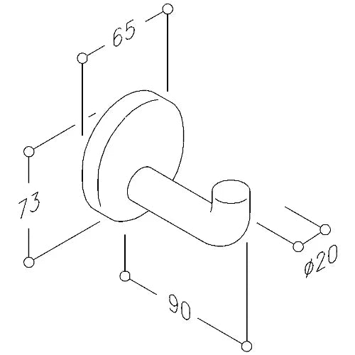 Normbau Nylon Care Porte-cintre, NY.GH 78, 65 x 73 mm, Blanc 019