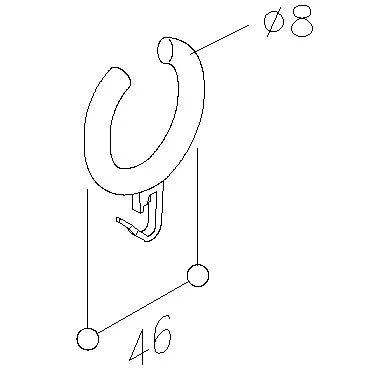 Normbau Nylon Anneau 0361330, 46 x 8 mm, Gris foncé 018