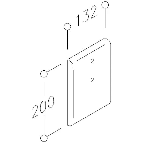 Normbau Nylon Care Plaques de fi xation pour sièges, 132 x 200 x 200 mm, Blanc 019