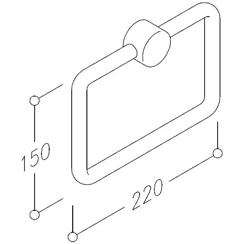Normbau Nylon Care Porte-serviette, NY.HHA 80, 220 x 150 mm, Blanc 019