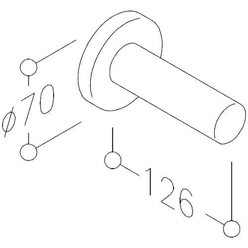 Normbau Nylon Care Porte-rouleau de réserve, NY.ERH 81, L = 126 mm, Blanc 019