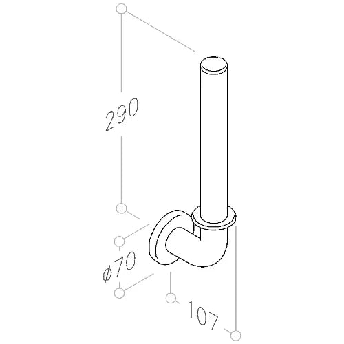 Normbau Nylon Care Porte-rouleau de réserve, NY.ERH 82.2, 290 x 107 mm, Blanc 019