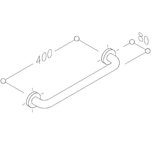Normbau Inox Care Poignée de maintien/Porte-serviette 2053040, a= 400 mm, Inox 009