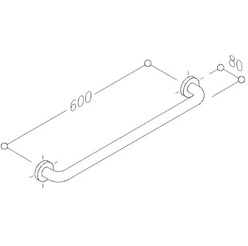 Normbau Inox Care Poignée de maintien/Porte-serviette 2053060, a= 600 mm, Inox 009
