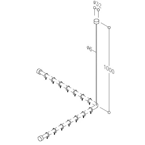 Normbau Inox Care Rehausse plafond 2065320, L = 1000 mm, Inox 009