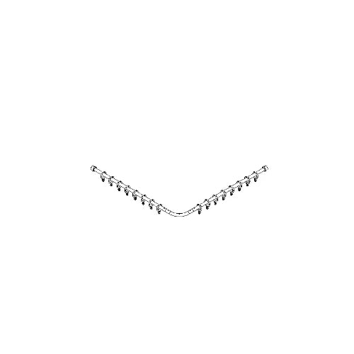 Normbau Cavere Tringles avec anneaux 7382080, 800 mm, Cavere® argent métallisé 096
