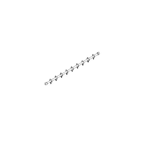Normbau Cavere Tringles avec anneaux 7382220, L= 500 - 1000 mm, Cavere® Blanc satiné 092