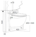 SFA Sanibroyeur Sanicompact blanc comfort eco 42 - 51,5 o wc suspendu avec broyeur intégré, soft-close