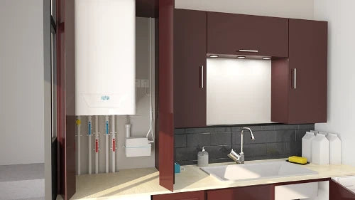 SFA Sanicondens Pro pompe à condensats - incl. vis de fixations, adaptateur entrée, adaptateur sortie (50 mm), tuyau d'évacuation (5 m), câble d'alimention (1,5 m), 1 bouchon caoutchouc et 1 câble raccordement alarme