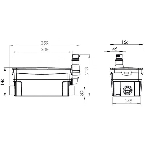 SFA Sanibroyeur Sanidouche- pompe pour évacuation douche et lavabo