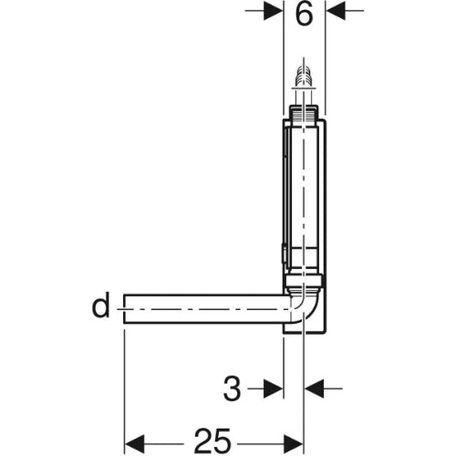 Geberit PP siphon apparent pour toestellen WMA x 40 mm - blanc - montage apparent avec plaque