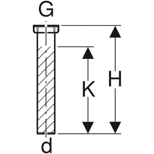 Geberit tuyau de raccordement pour siphon 6/4" blanc