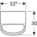 Geberit Renova Plan urinoir 325 x 580 x 300 mm - blanc - sans eau